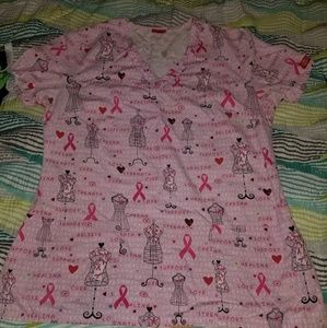 Breast Cancer scrub top